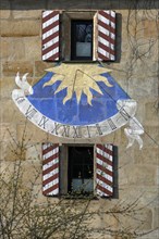 Sundial at the former Hallerschloesschen