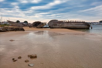 Magouer ship cemetery on the river Etel