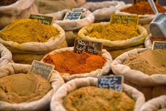 Spices at the market of L'Isle-sur-la-Sorgue