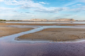 Salt farm in the village of Salin de Giraud near the mouth of the Grand Rhone. Regional nature park Park