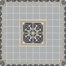 Seamless pattern inspired from traditional Danish Hedebo embroidery