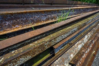 Rusted iron rails