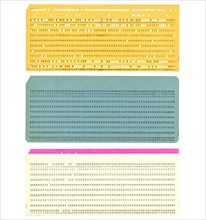 Punched card isolated