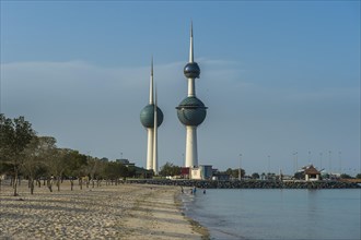 Landmark Kuwait towers in Kuwait City