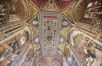 Ceiling fresco in the Cathedral of Siena or Cattedrale Metropolitana di Santa Maria Assunta
