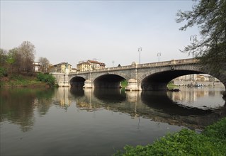 River Po and bridge in Turin