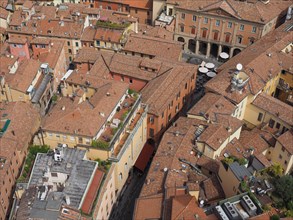 Aerial view of the city of Bologna