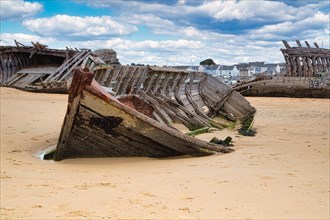 Magouer ship cemetery on the river Etel