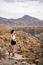 Woman overlooks the Tabernas desert