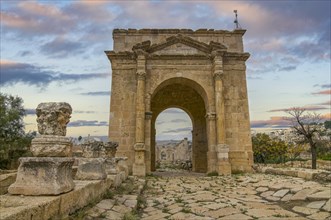 Entrance gate in the historical Ruins of Jerash