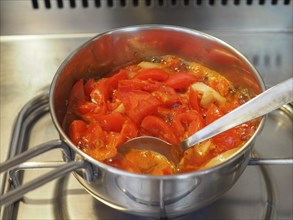 Tomato soup preparation