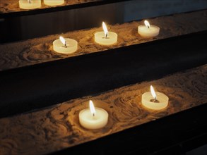 Candle in a church