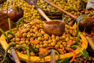Olives at the market of L'Isle-sur-la-Sorgue