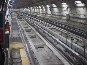 Subway railway tunnel