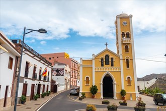 Iglesia de La Encarnacion next to the town hall in the village of Hermigua in the north of La Gomera
