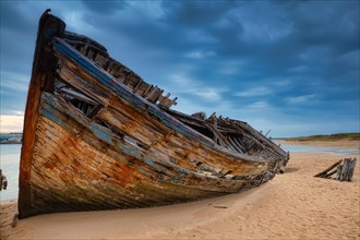 Magouer ship cemetery on the river Etel