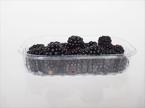 Blackberry fruit in plastic box
