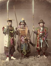 Three Samurai warriors in armour