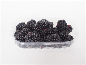 Blackberry fruit in plastic box