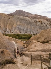 Woman hiking through the Tabernas desert