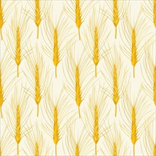 Wheat agricultural background. Seamless pattern vector illustration