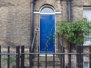 Blue traditional british door