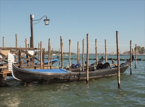 Gondola rowing boat in Venice