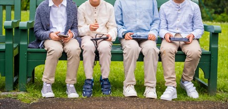 Children addiction problem with mobile phone for children