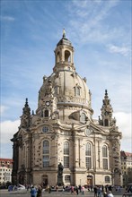 Heavily ruined in WWII and then restored Frauenkirche