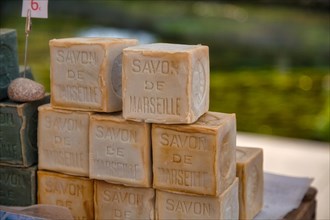 Soap at the market of L'Isle-sur-la-Sorgue