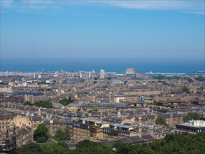 Aerial view of Edinburgh from Calton Hill