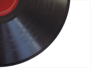 Vinyl record detail with copy space