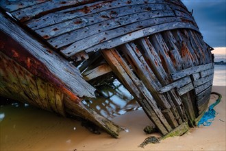 Magouer ship cemetery on the river Etel