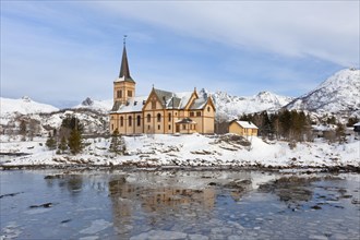 The church in winter of Kabelvag