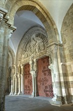 Vezelay labelled les Plus Beaux Villages de France. The Great Tympanum in the narthex