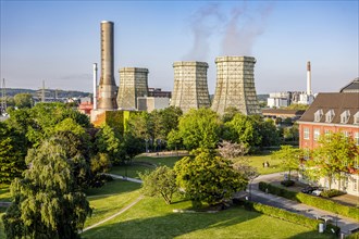 Flingern combined heat and power plant at Stadtwerkepark in Duesseldorf