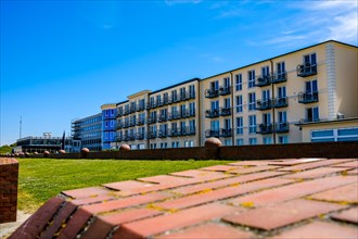 Holiday flats on the promenade on the North Sea island of Norderney