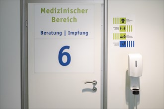 Consultation area in the vaccination centre Hagen