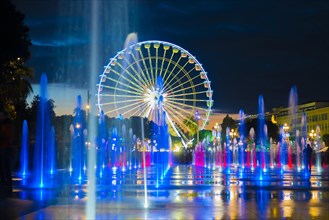 Water Fountain and Ferris Wheel
