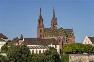The Basel Minster and Minster Hill in Basel