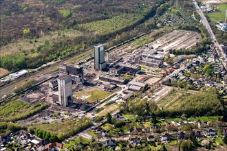 Aerial view of the deconstruction of the former Westerholt colliery on Egonstrasse