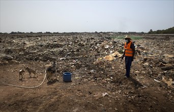 Wild rubbish dump in Africa