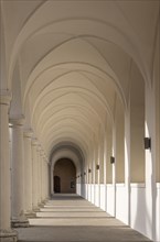 The arcades of the stable yard of the Residenzschloss seen from Augustusstrasse