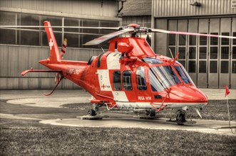 Rega Rescue Helicopter in Ticino