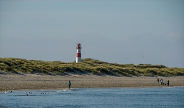 List Ost lighthouse on the eastern beach at the elbow on Sylt