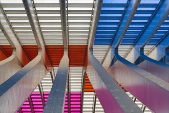 Colourful roof construction