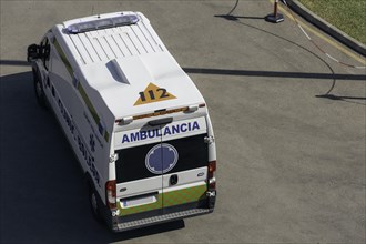 Ambulance car on the road