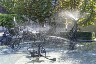 The Fasnacht Fountain or Tinguely Fountain on Theaterplatz in Basel