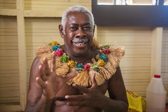 Man at Kava ceremony