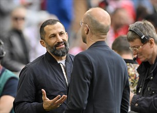 Sports Director Hasan Salihamidzic FC Bayern Munich FCB in conversation Discussion with SKY presenter Patrick Wasserziehr